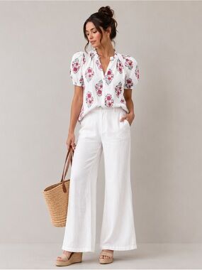 NWT Avara Sugar Lips Maleigh Gauze Top Blouse in Nelina Floral Print Size Small